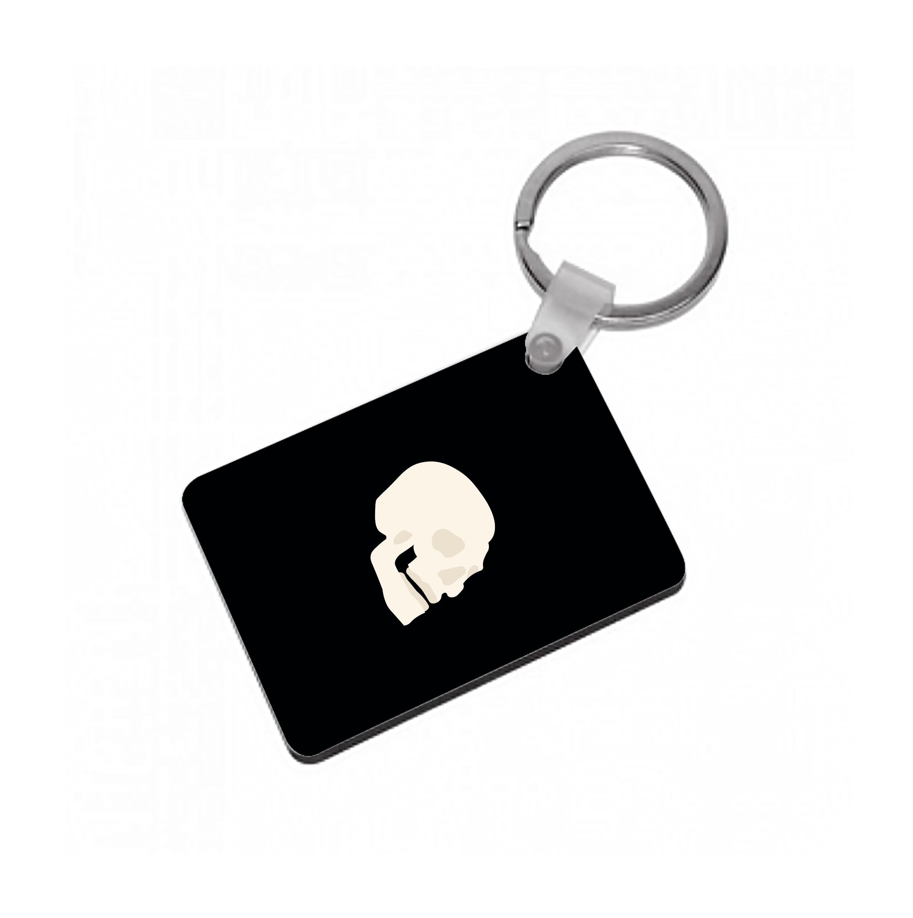 Skull Outline - Halloween Keyring