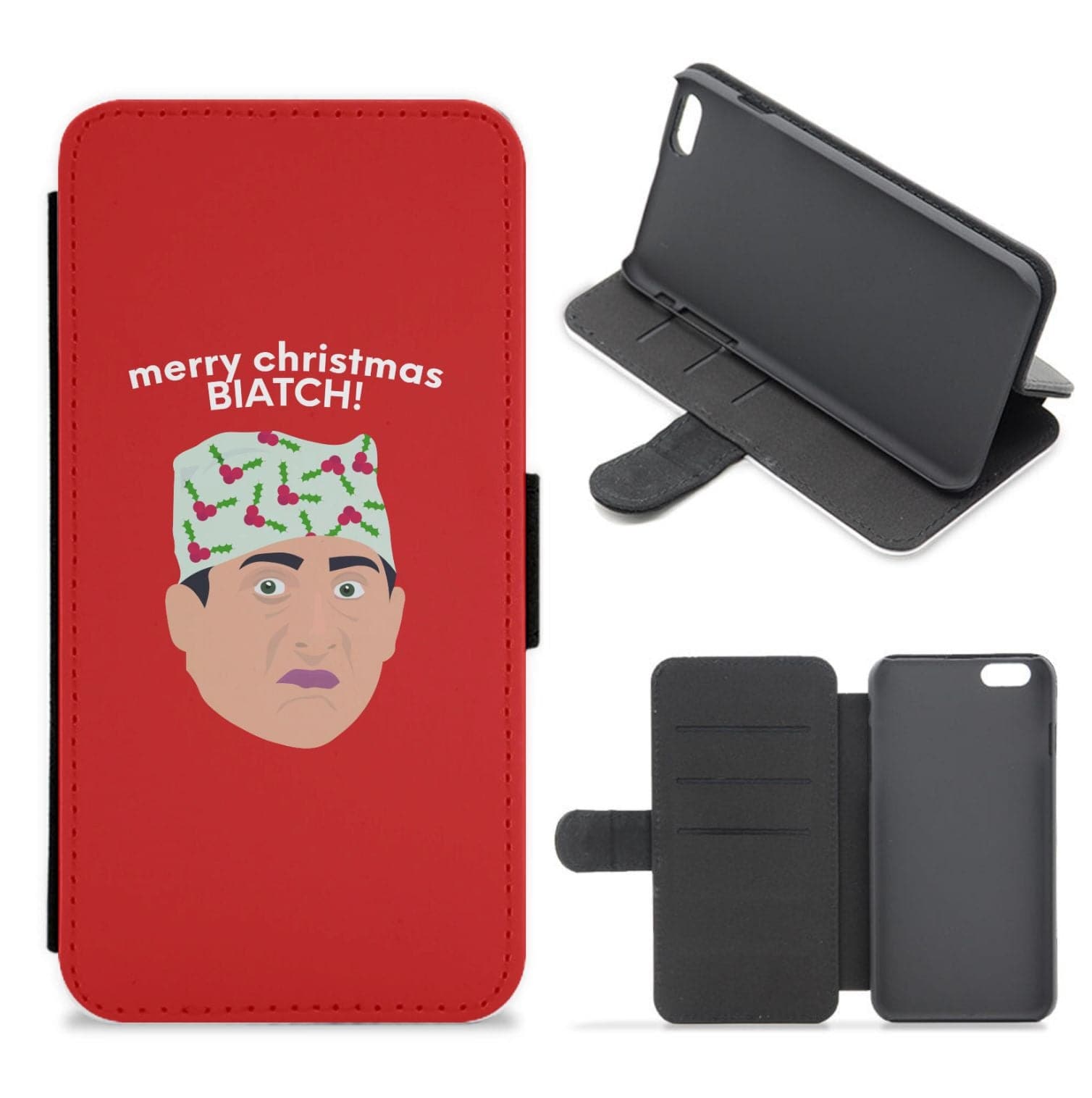 Merry Christmas Biatch Flip / Wallet Phone Case