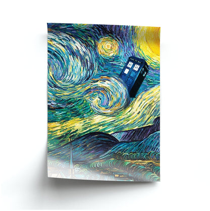 Starry Night Tardis Poster