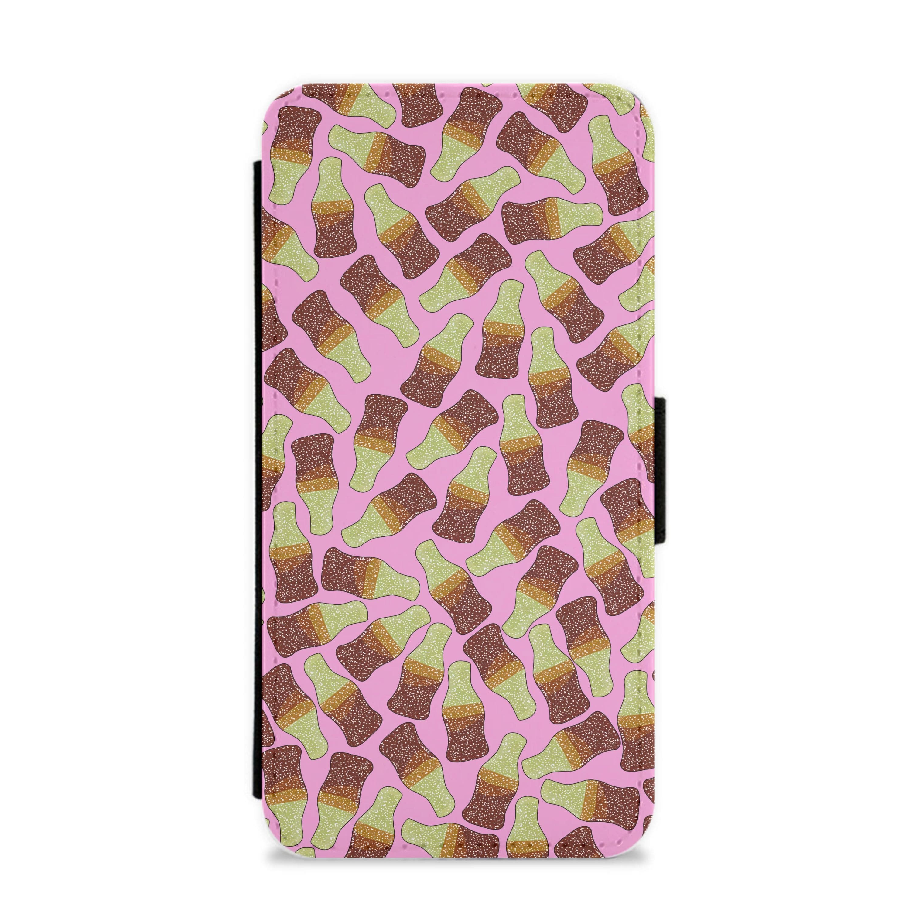 Cola Bottles - Sweets Patterns Flip / Wallet Phone Case