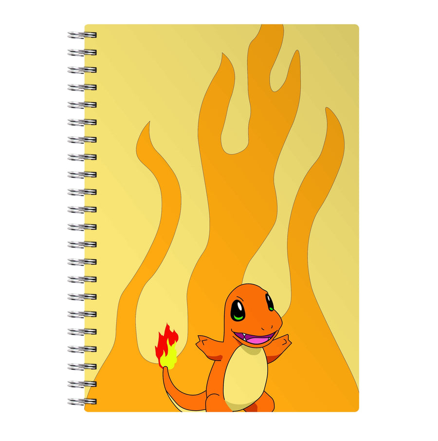 Charmander fire background - Pokemon Notebook