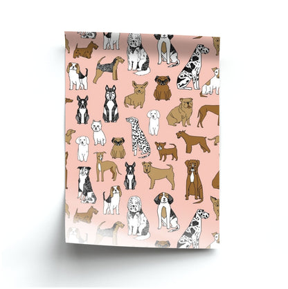 Dog Breeds - Animal Pattern Poster