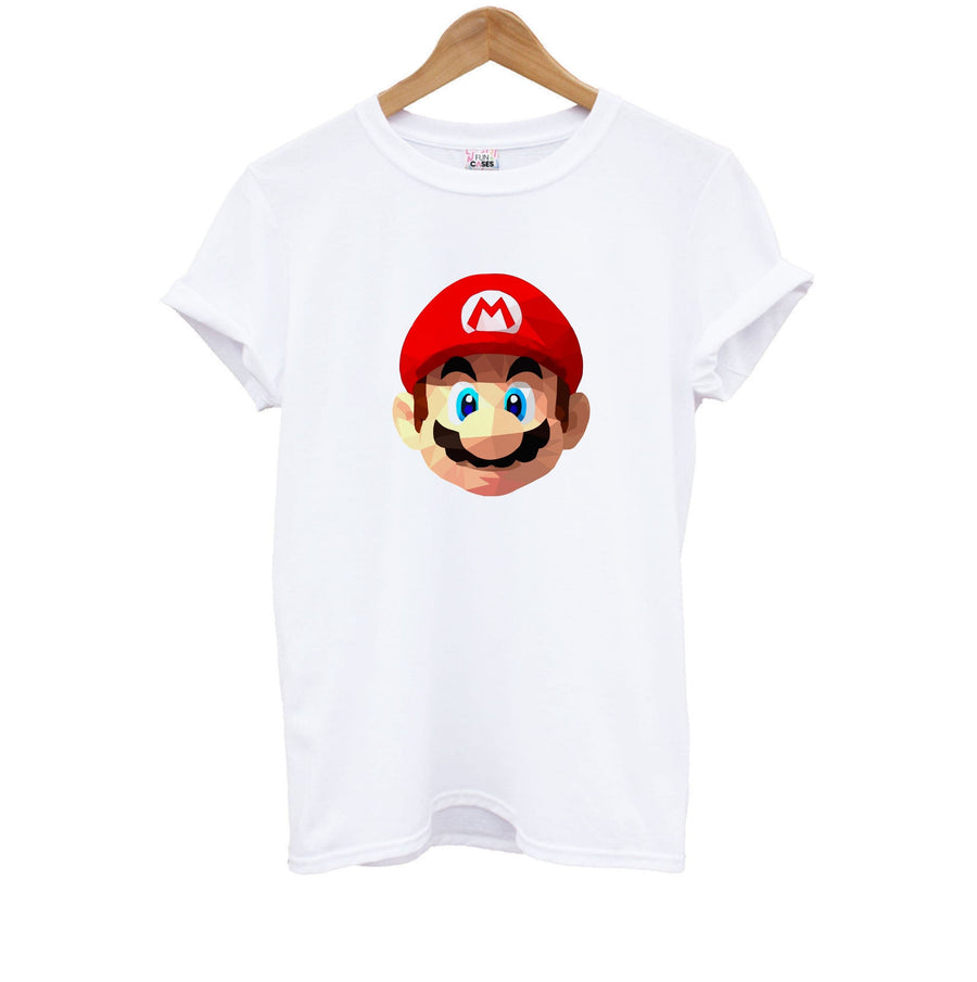 Mario Face - Mario Kids T-Shirt