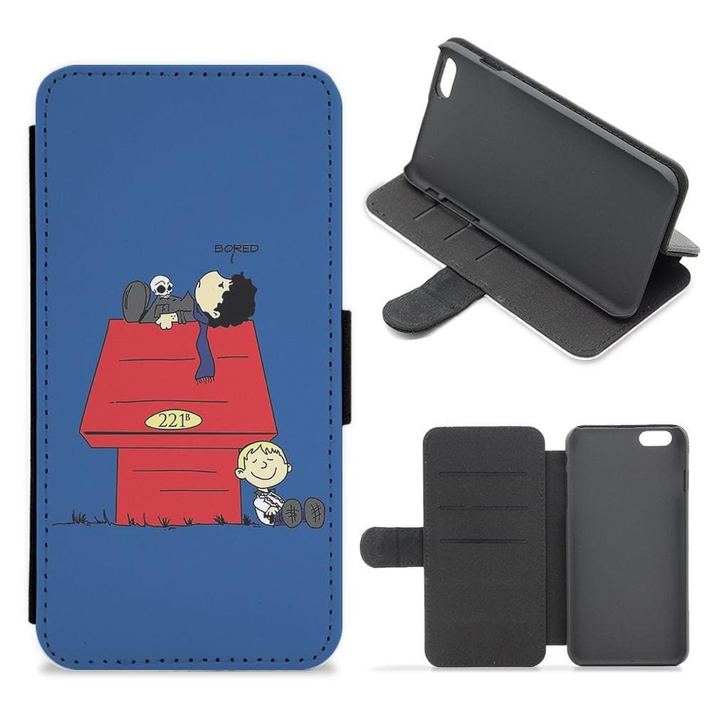 Sherlock Cartoon Flip Wallet Phone Case - Fun Cases