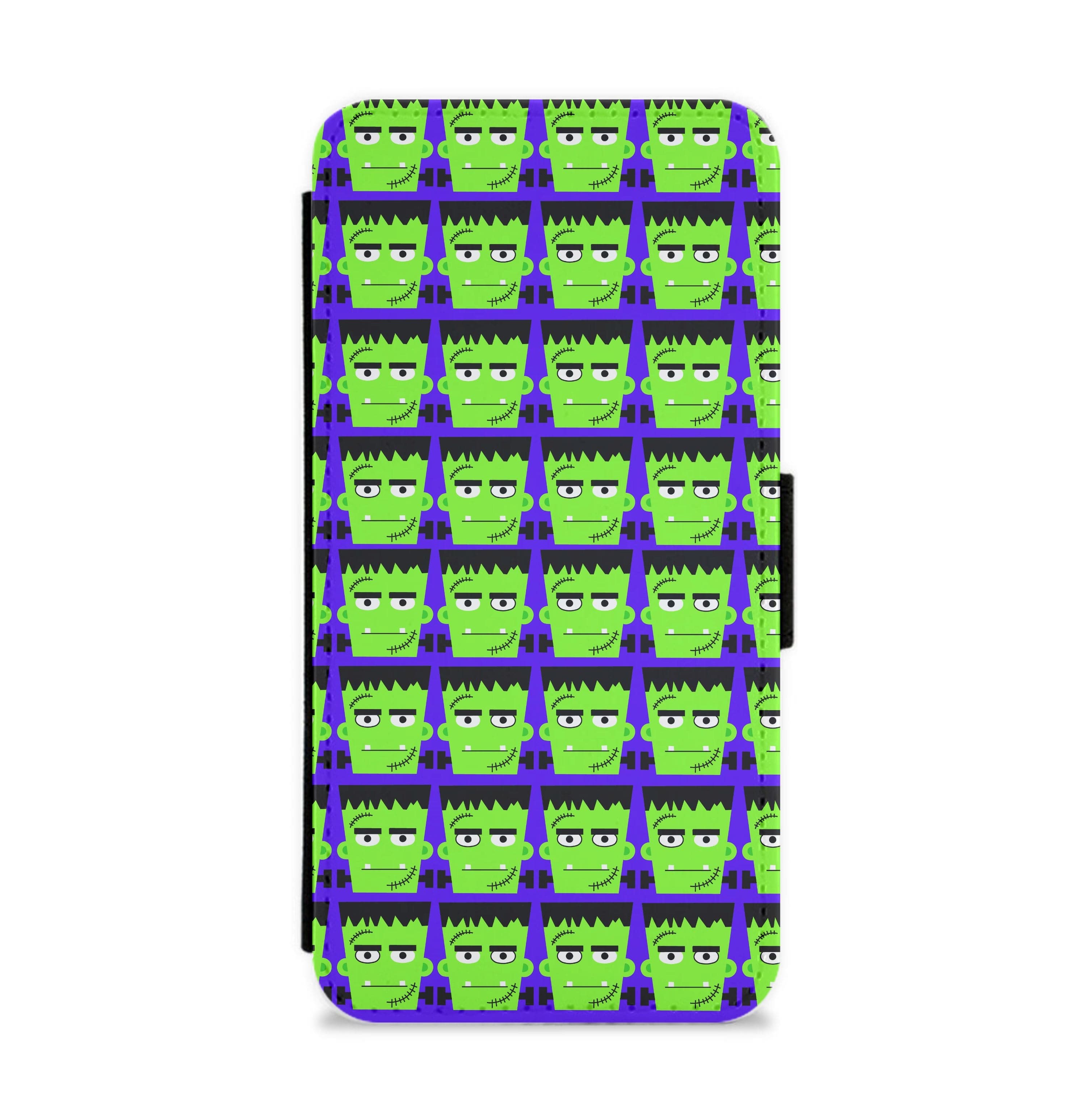 Frankenstein Pattern - Halloween Flip / Wallet Phone Case