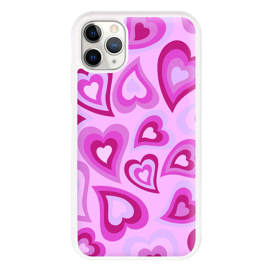 Pink Hearts - Trippy Patterns Phone Case