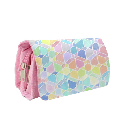 Bright Hexagon Pattern Pencil Case