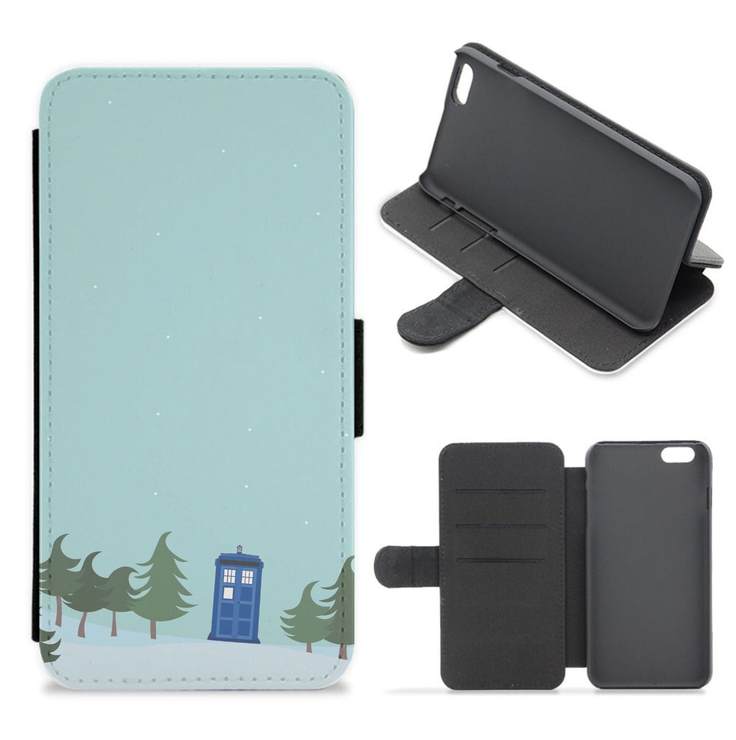 Christmas Tardis - Doctor Who Flip / Wallet Phone Case