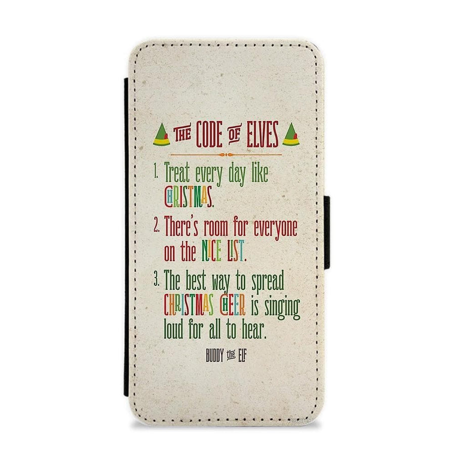 The Elf Code - Buddy The Elf Flip / Wallet Phone Case - Fun Cases