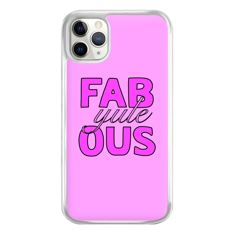 Fab-Yule-Ous Pink - Christmas Puns Phone Case