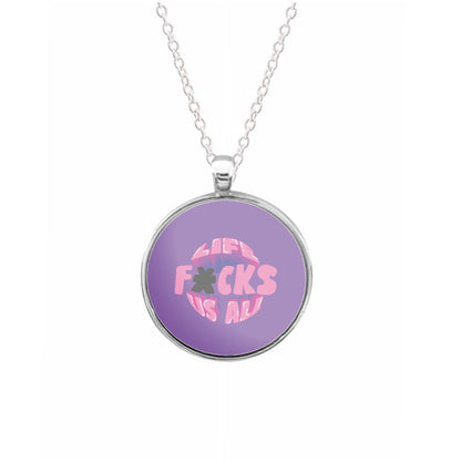 Life f'cks us all Purple Necklace