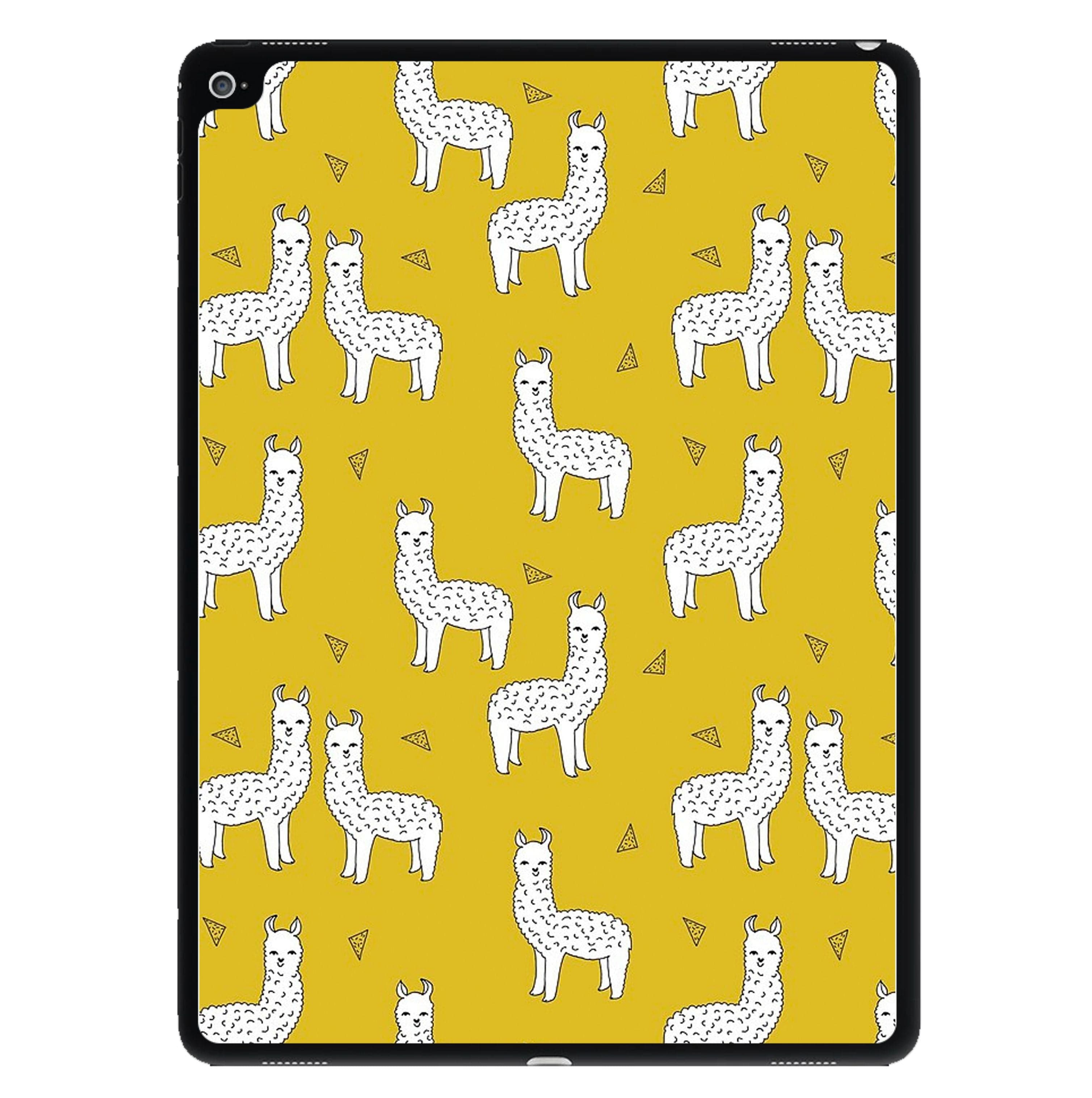 Mustard Alpaca Pattern iPad Case