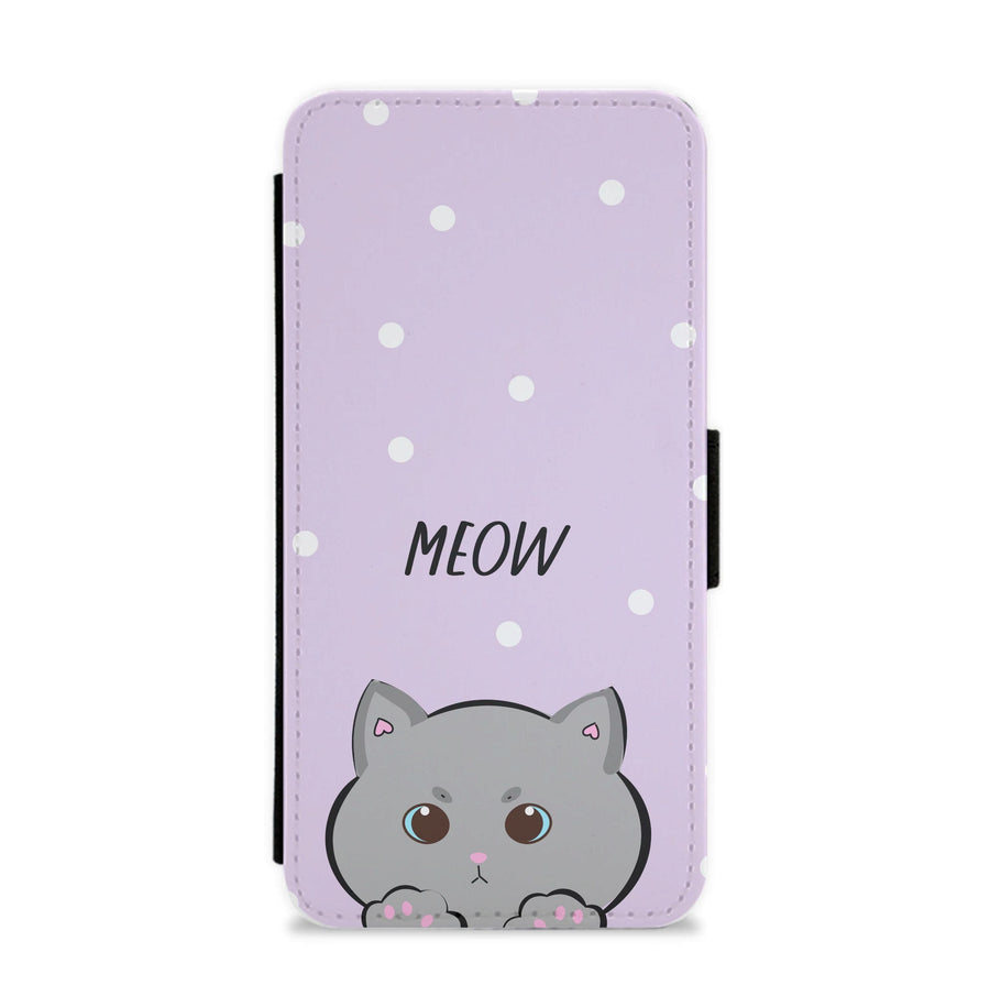 Grey Kitty - Cats Flip / Wallet Phone Case