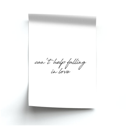 Can't Help Falling In Love Poster