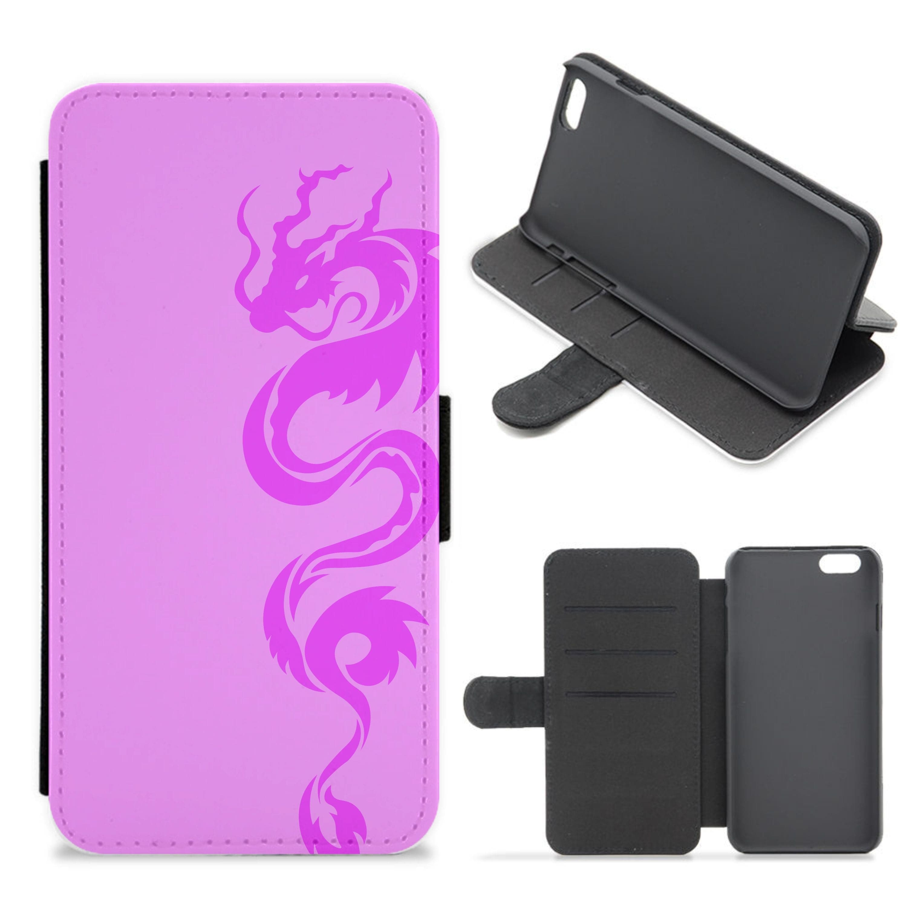 Pink Side Dragon  Flip / Wallet Phone Case