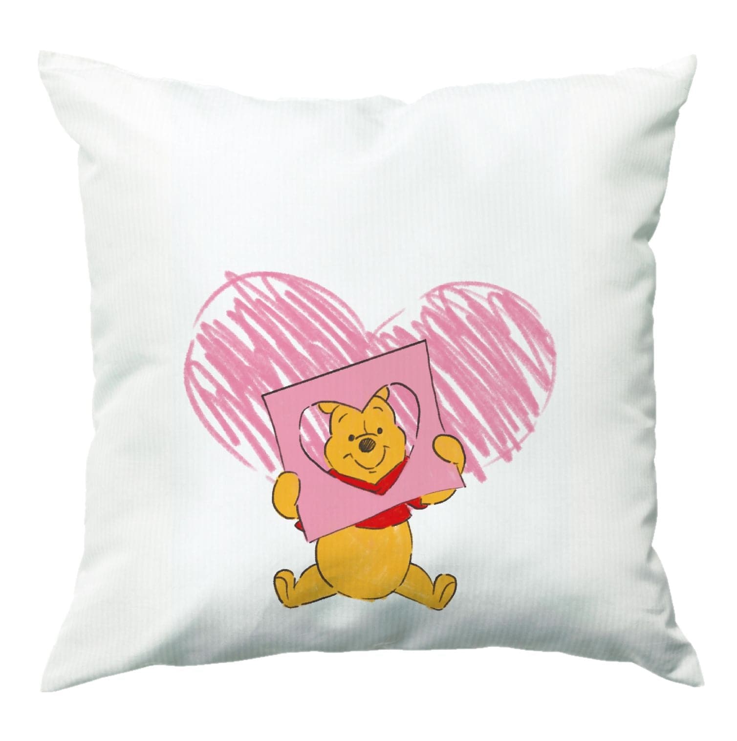 Pooh Heart Drawing Valentine's Cushion