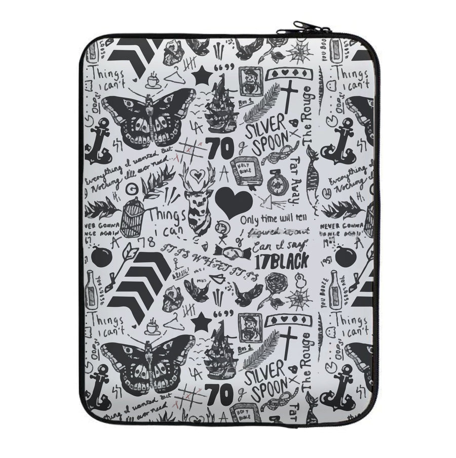 One Direction Tattoos Laptop Sleeve