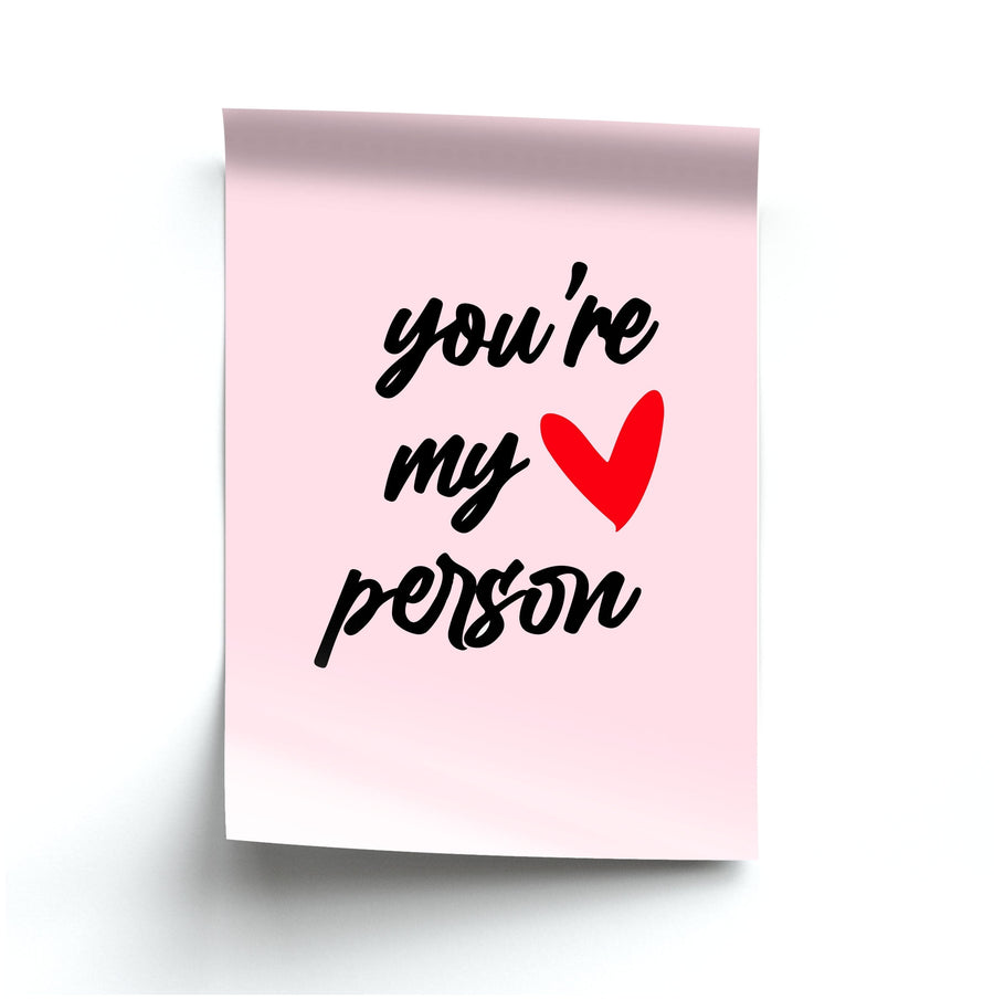 You're My Person Love - Grey's Anatomy  Poster