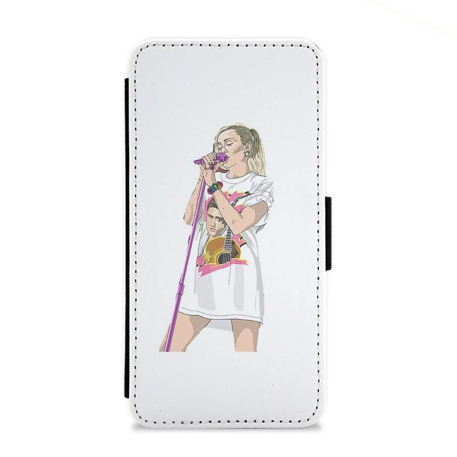 Miley Cyrus Sketch Flip Wallet Phone Case - Fun Cases