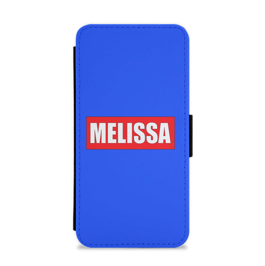 Red And Blue - Personalised Marvel Flip / Wallet Phone Case