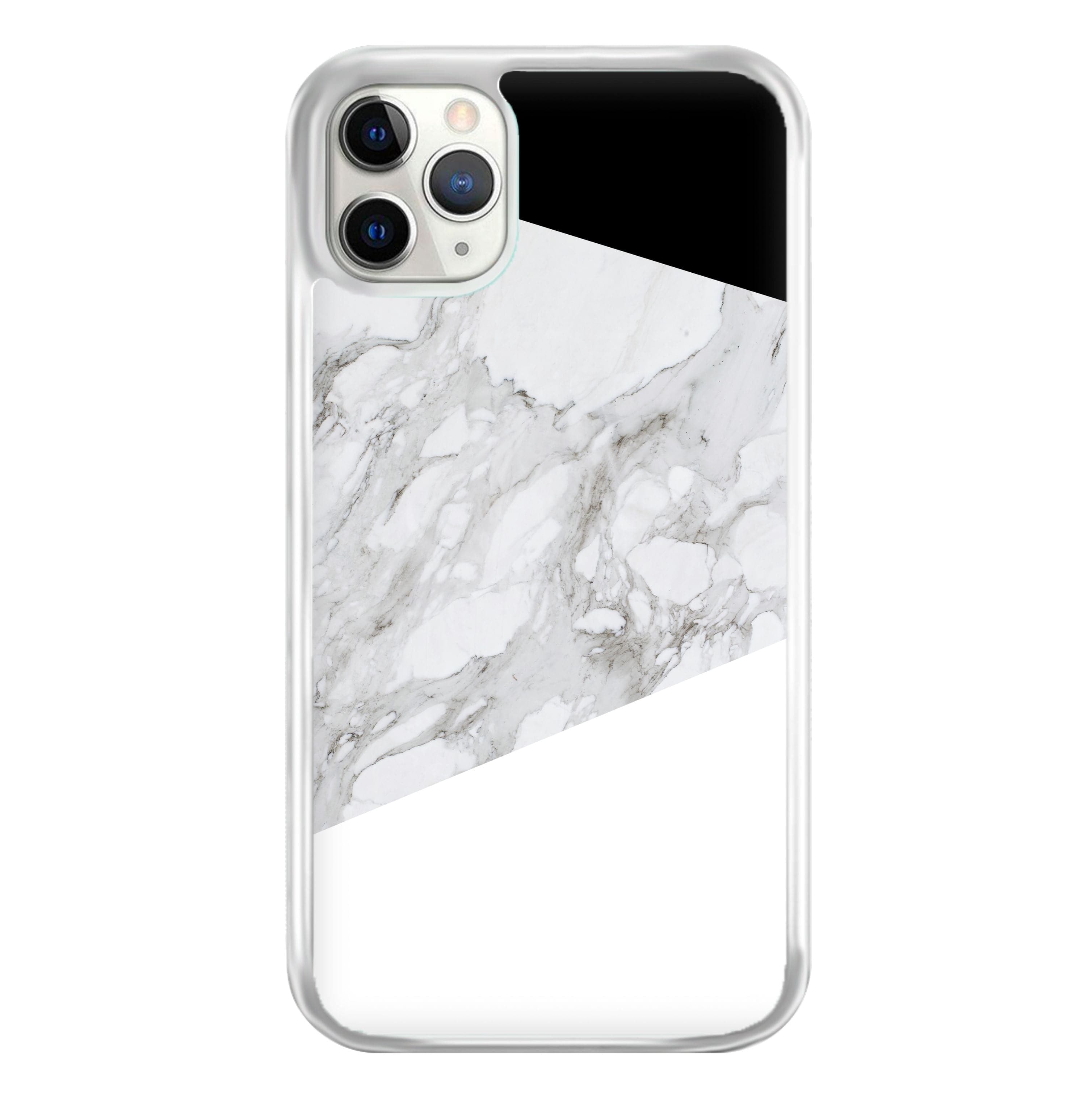 White, Black and Marble Pattern Phone Case