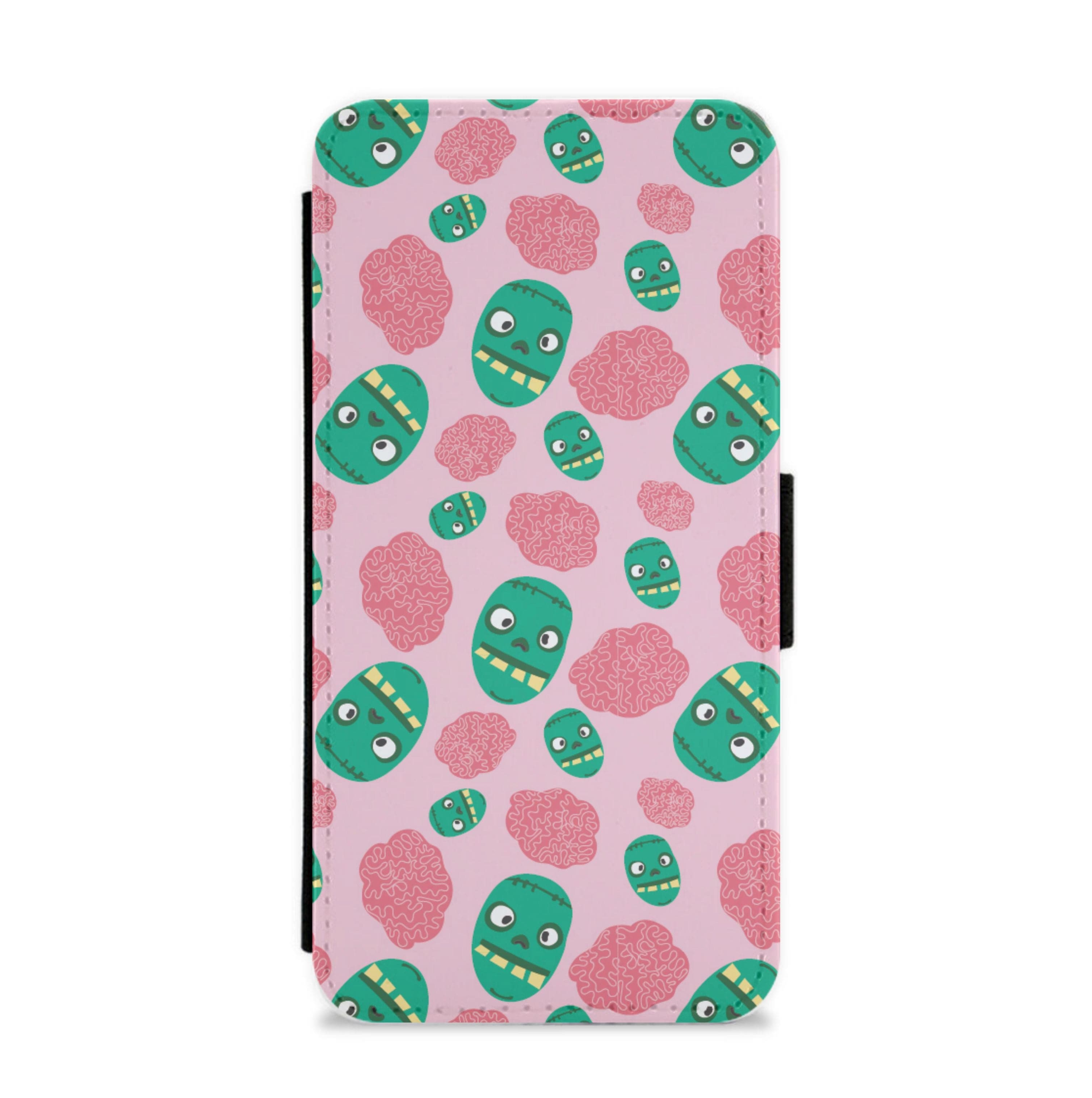 Frankenstein And Brains - Halloween Flip / Wallet Phone Case