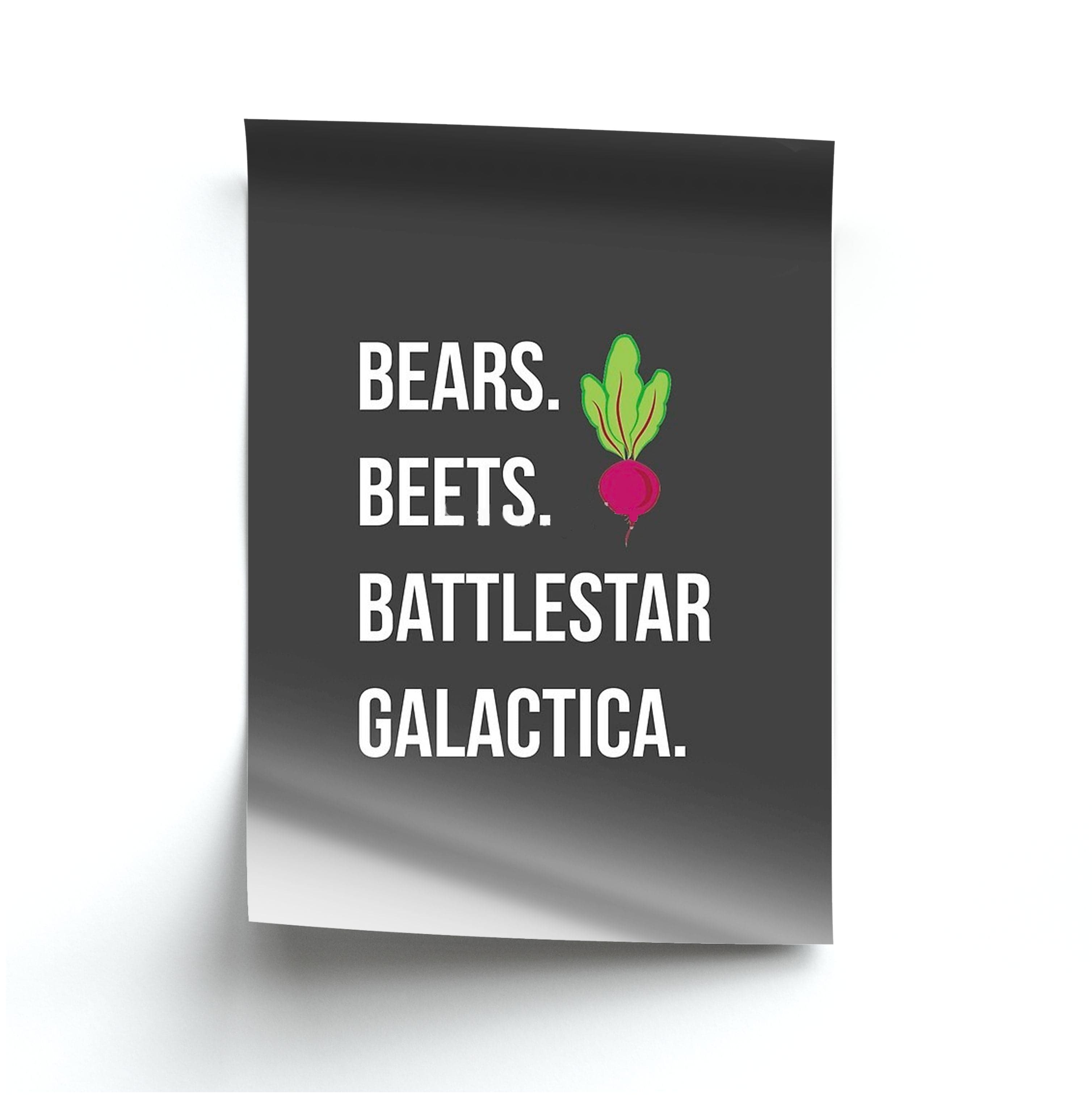 Bears. Beets. Battlestar Galactica Illustration Poster