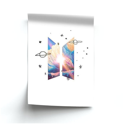 Space K-Pop Band Logo Poster