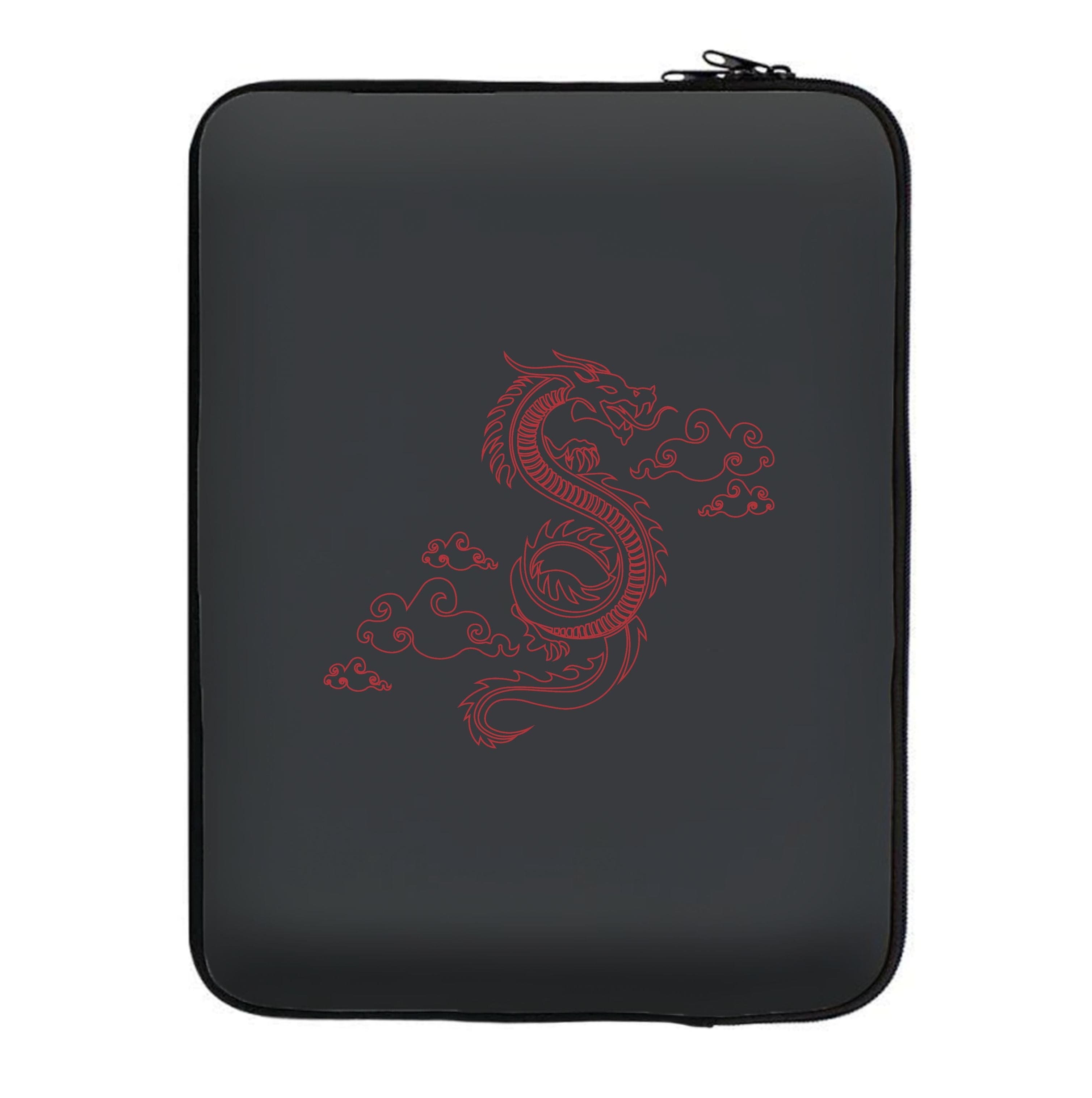 Red - Dragon Patterns Laptop Sleeve