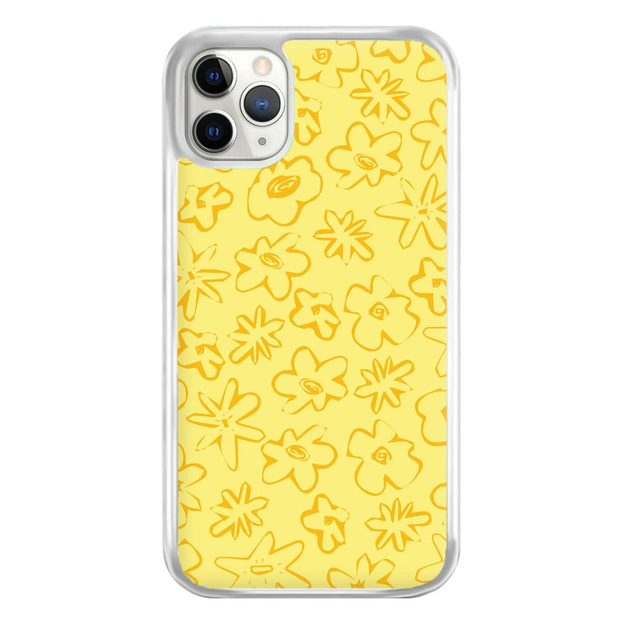 Yellow And Orange - Floral Patterns Phone Case