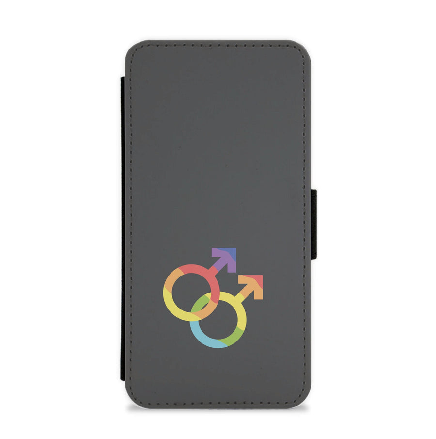 Gender Symbol Male - Pride Flip / Wallet Phone Case