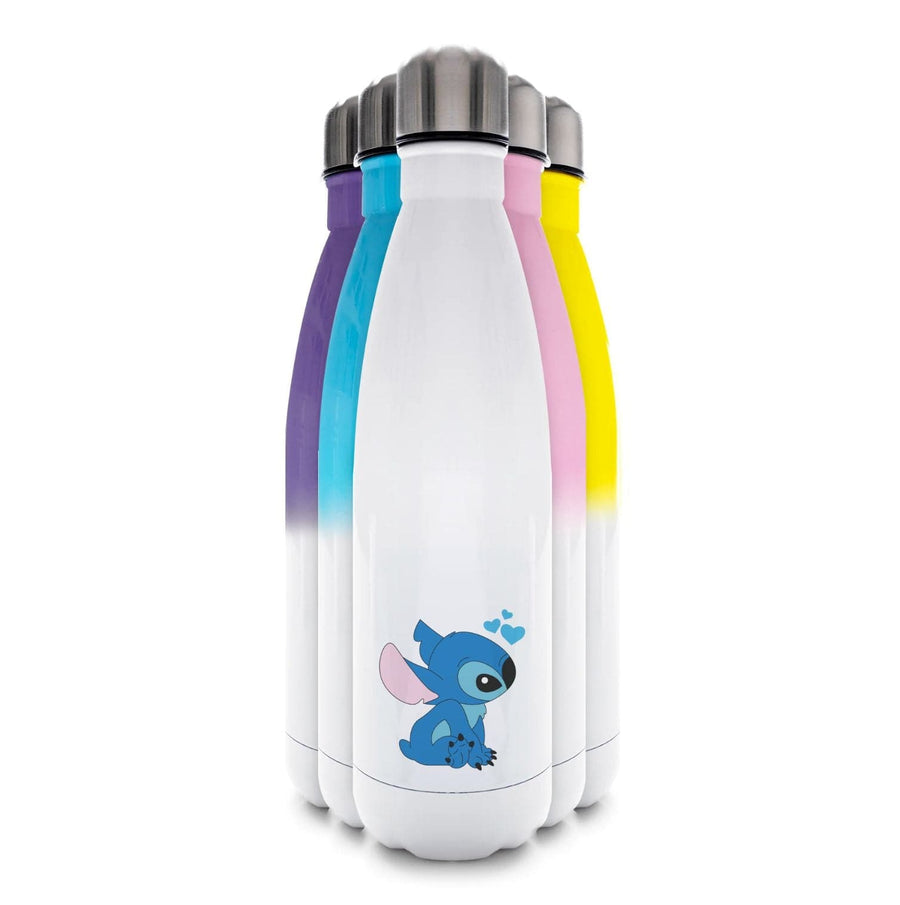 Blue Hearts Stitch - Disney Valentine's Water Bottle