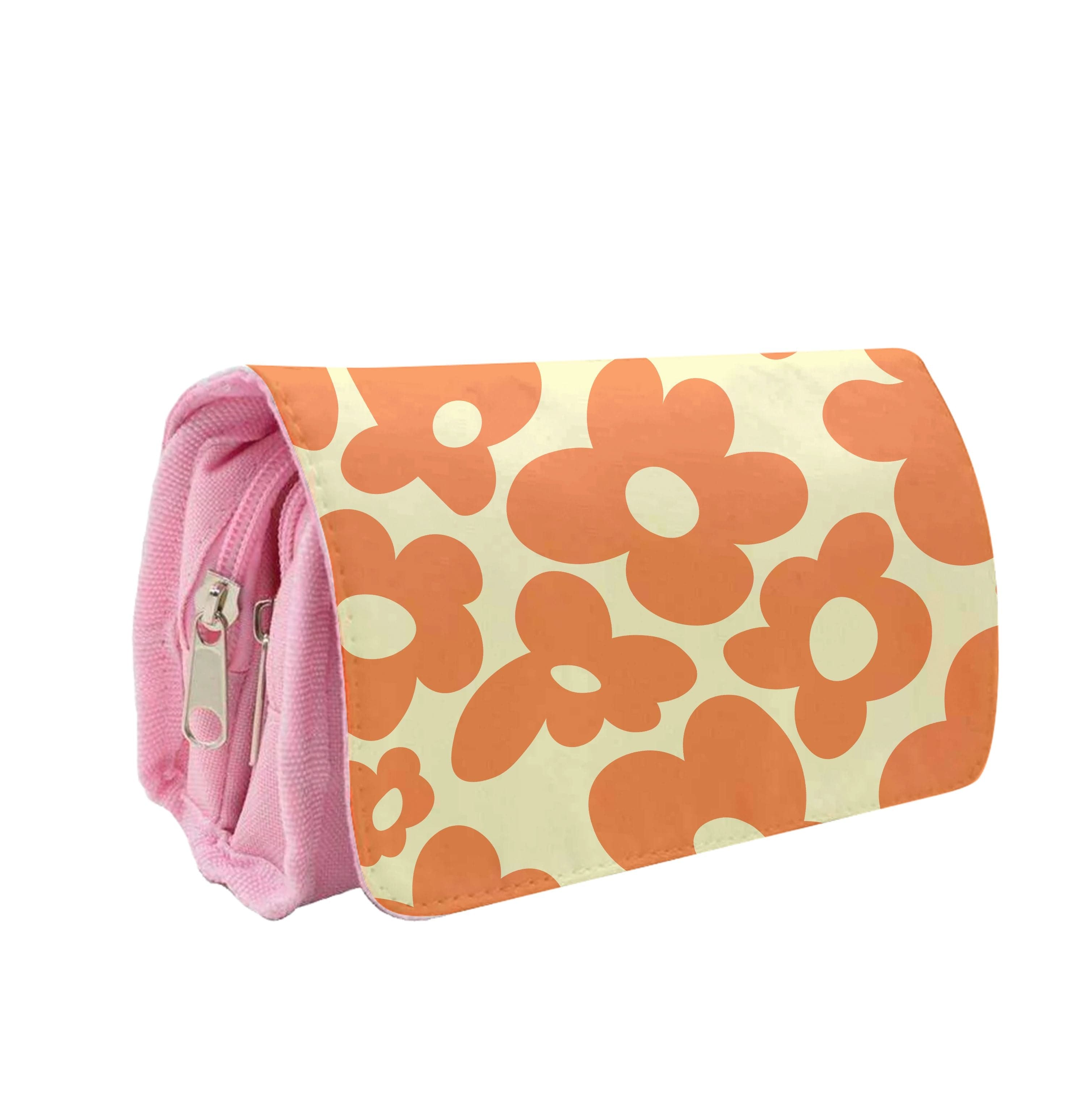 Orange Flowers - Trippy Patterns Pencil Case