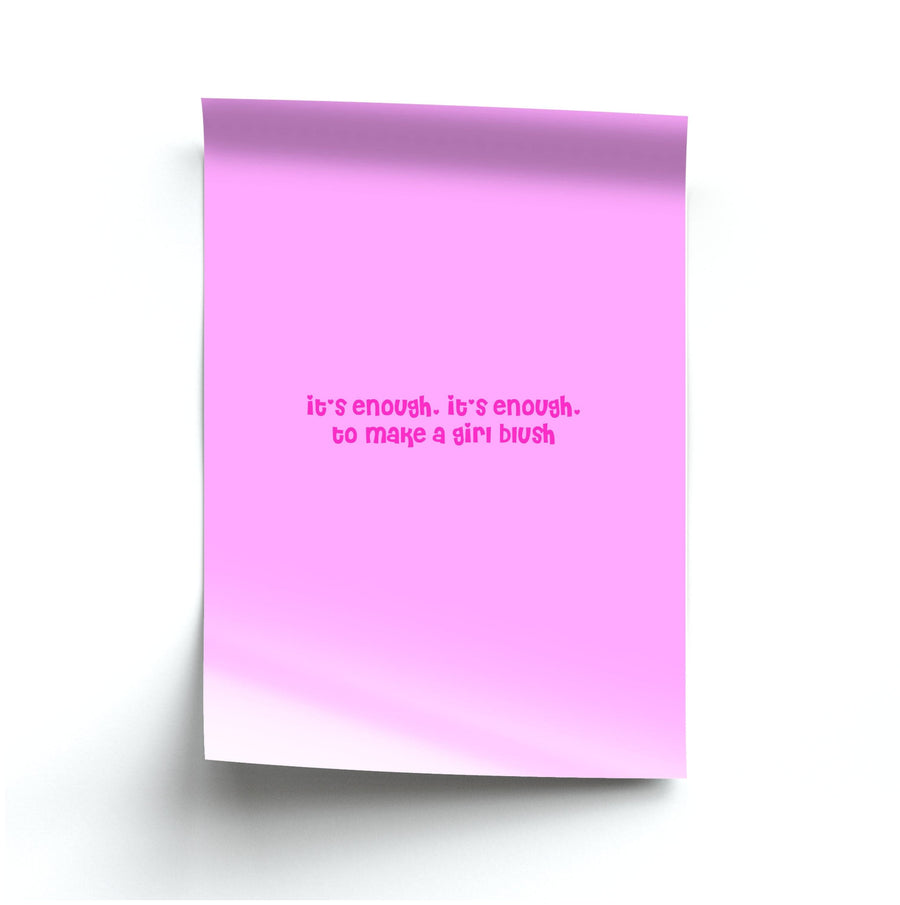 Make A Girl Blush - Wetleg Poster