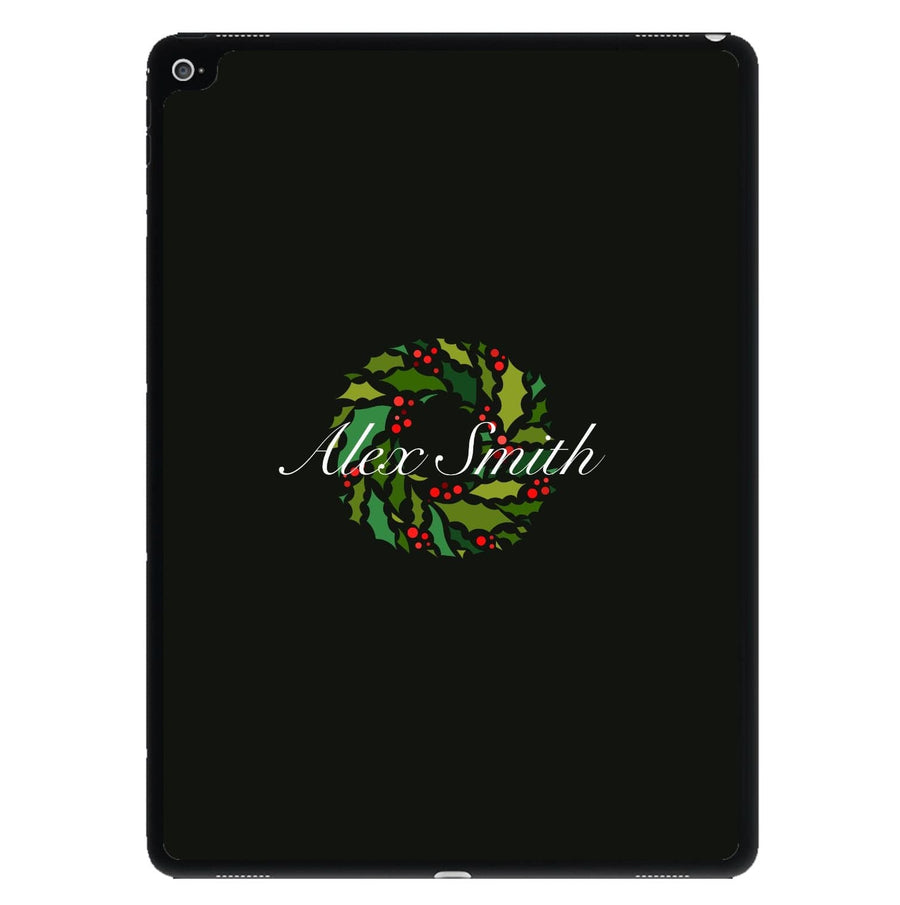 Wreath - Personalised Christmas iPad Case