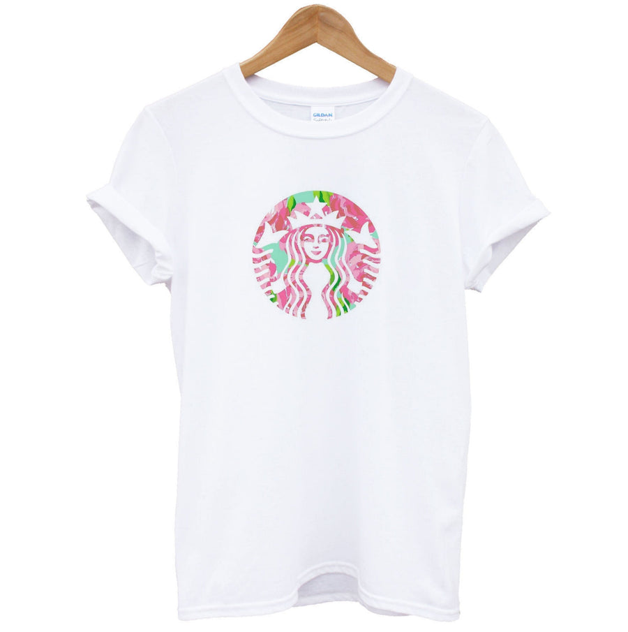 Pink Starbucks Logo T-Shirt