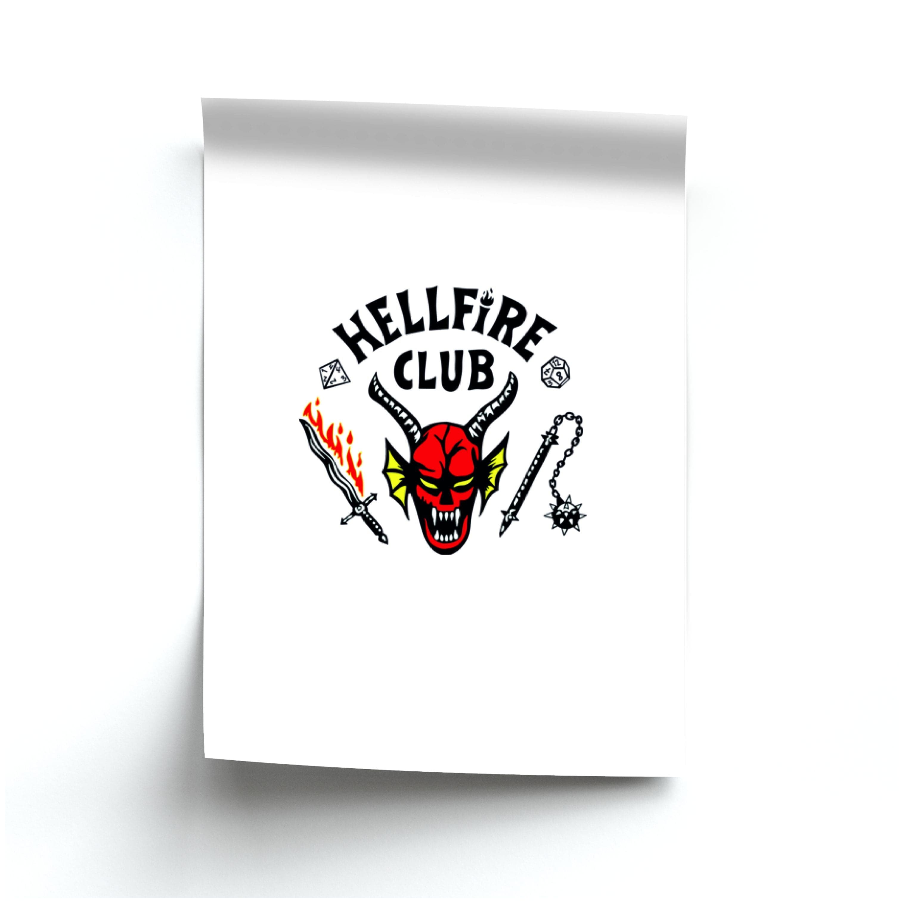 Hellfire Logo - White Poster