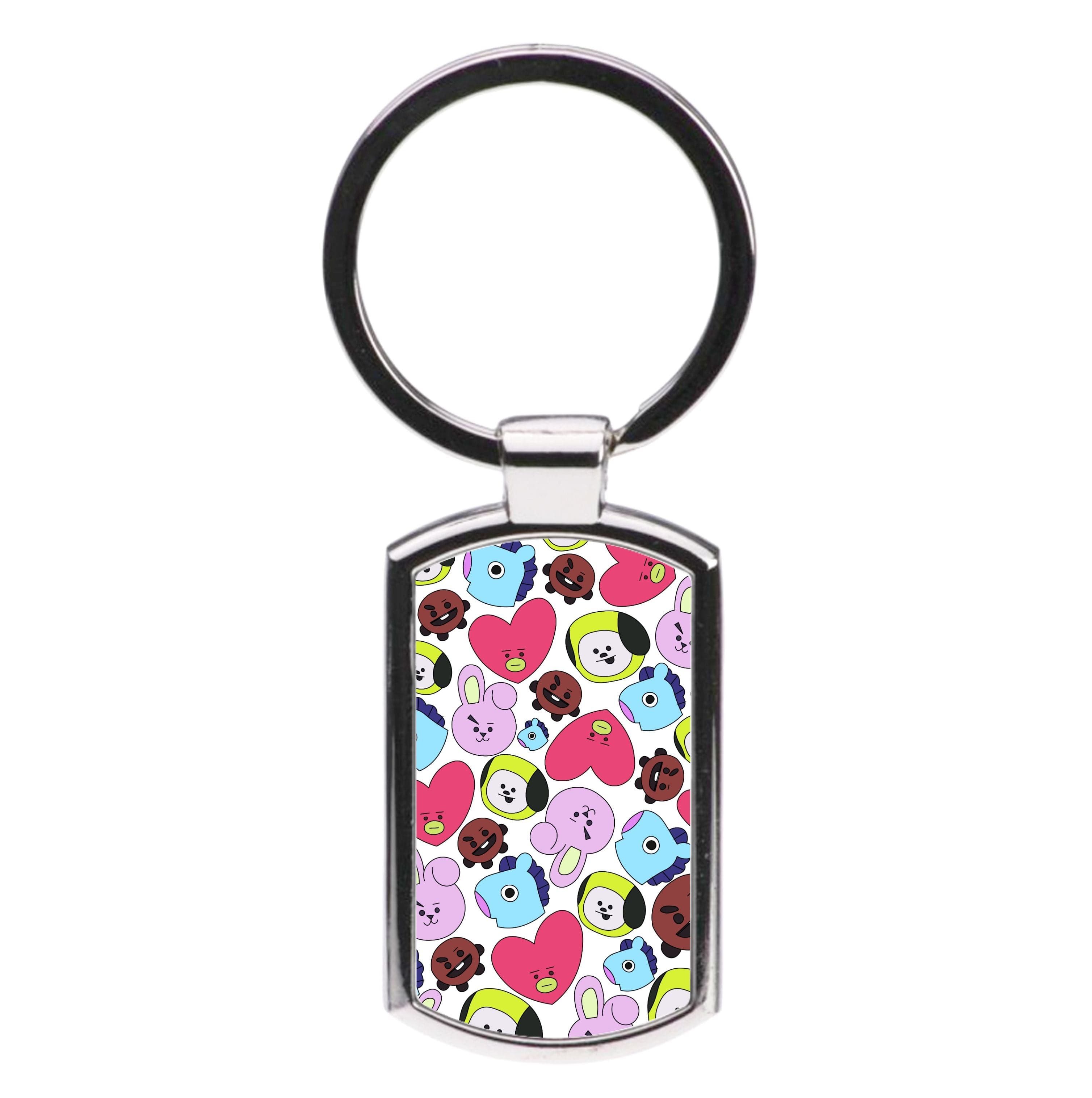 K-Pop Band Characters Collage Luxury Keyring