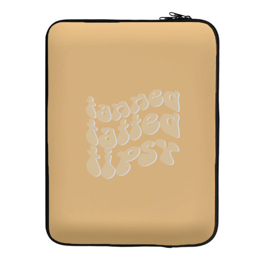 Tanned Tatted Tipsy - Summer Quotes Laptop Sleeve