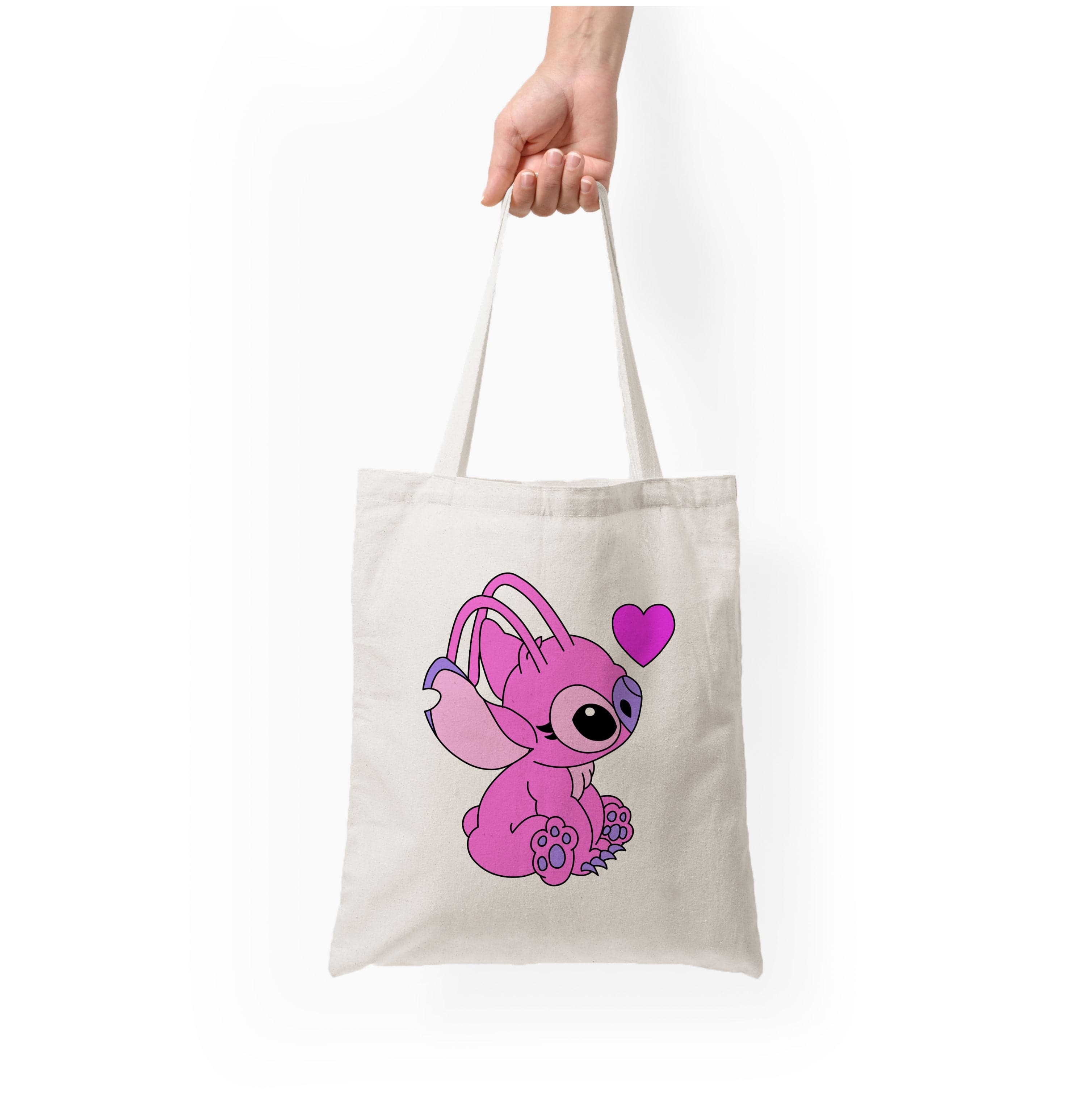 Love Heart Pattern - Pink Alien Tote Bag