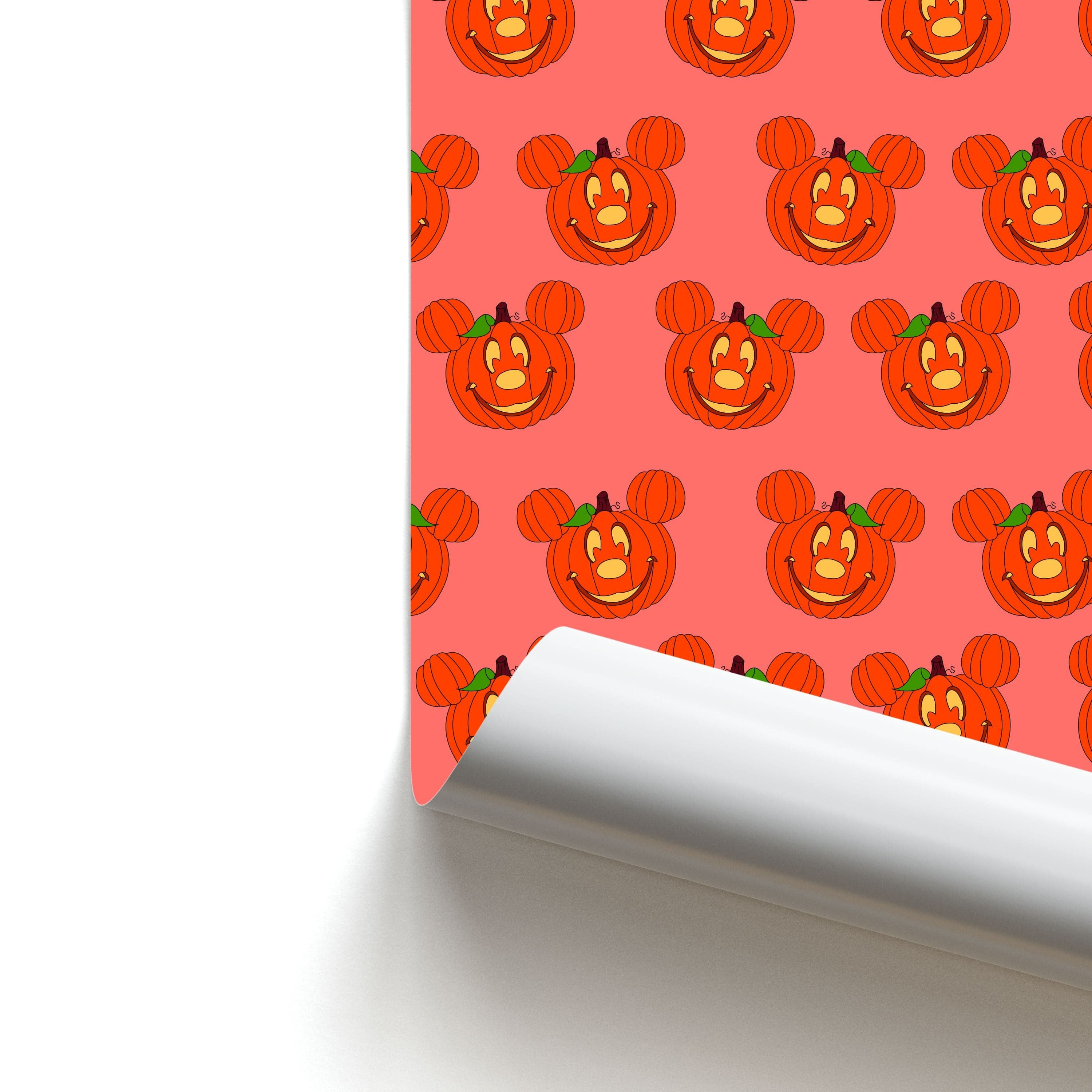 Mouse Pumpkin Pattern Halloween Poster