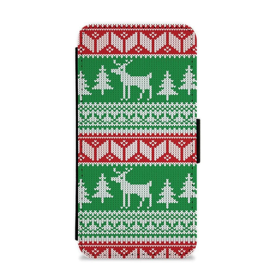Christmas Jumper Pattern Christmas Flip / Wallet Phone Case - Fun Cases