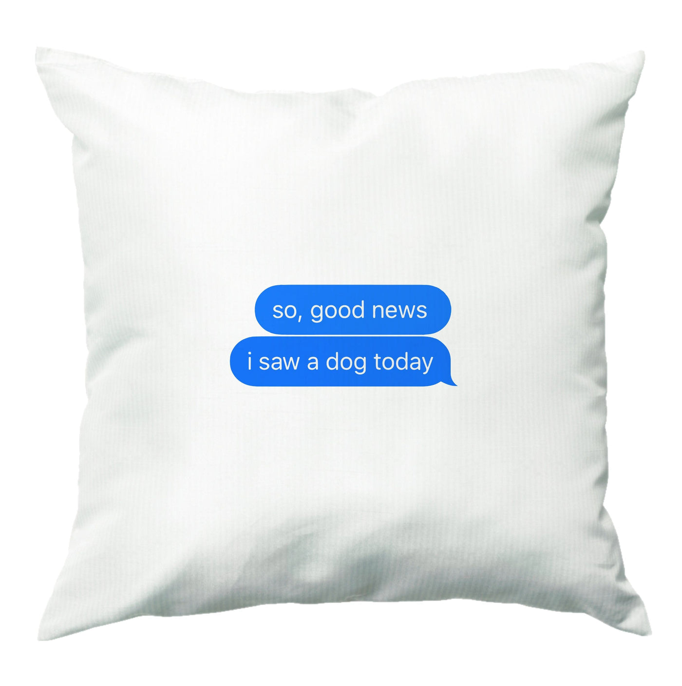 I Saw A Dog Text Cushion