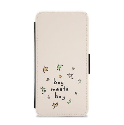 Boy Meets Boy - Heart TV Flip / Wallet Phone Case