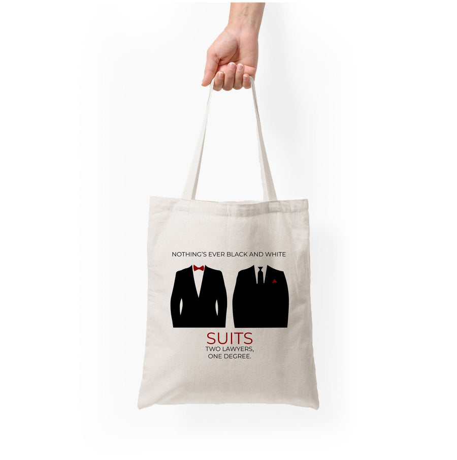 Nothings Ever Black And White - Suits Tote Bag
