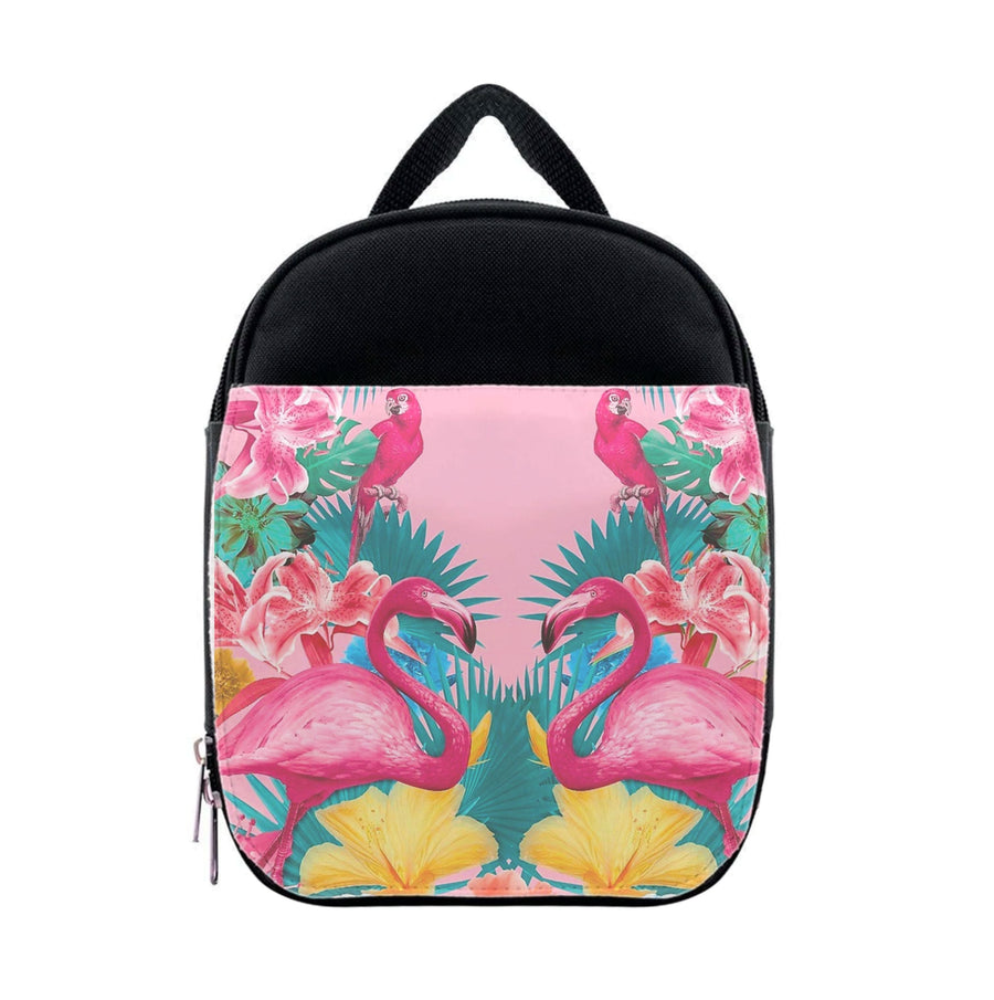 Flamingo and Tropical garden Lunchbox