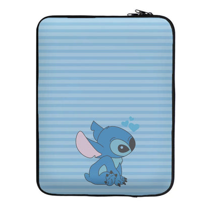 Blue Hearts Alien Blue Valentine's Laptop Sleeve