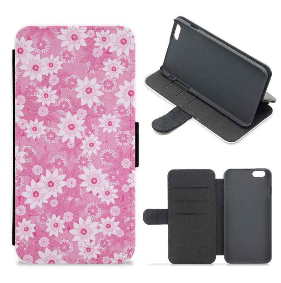 Pink Flowers - Floral Patterns Flip / Wallet Phone Case