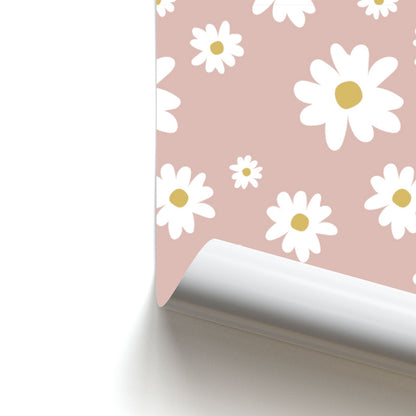 Spring Daisy Pattern Poster