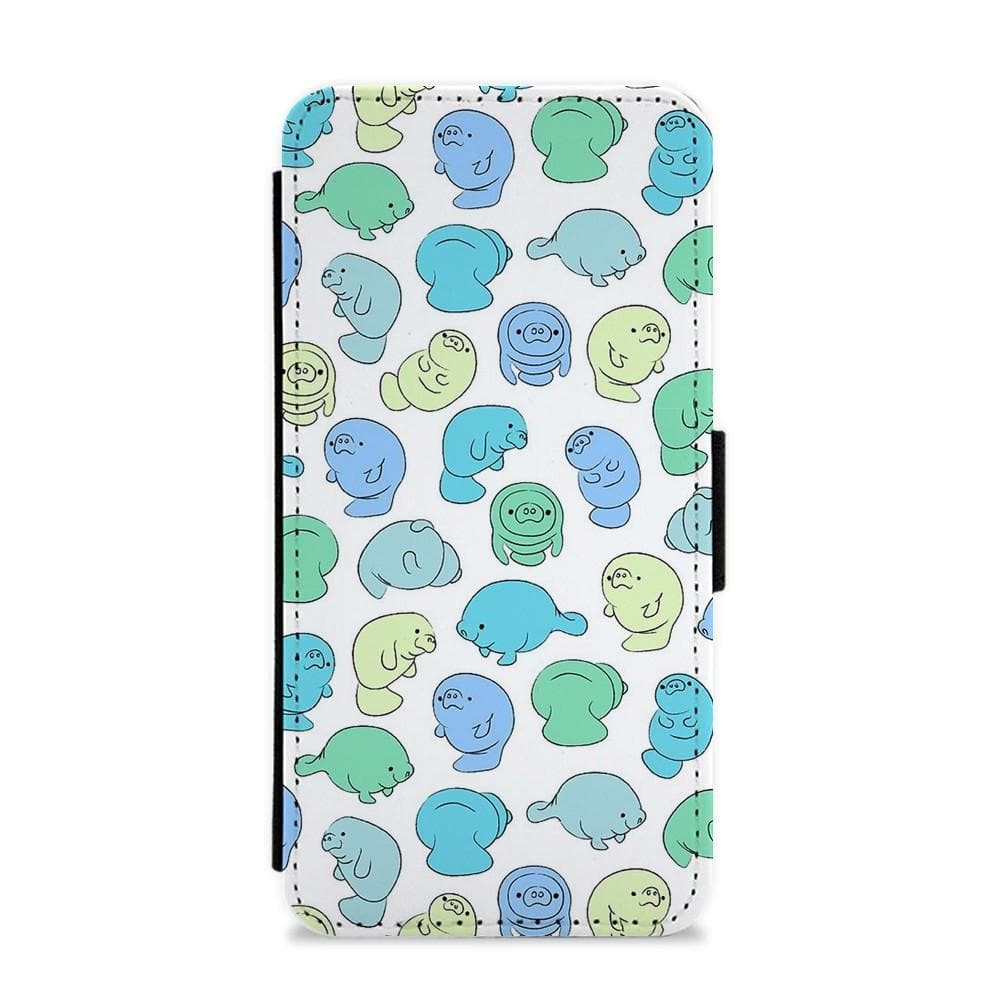 Manatee Party Flip / Wallet Phone Case - Fun Cases